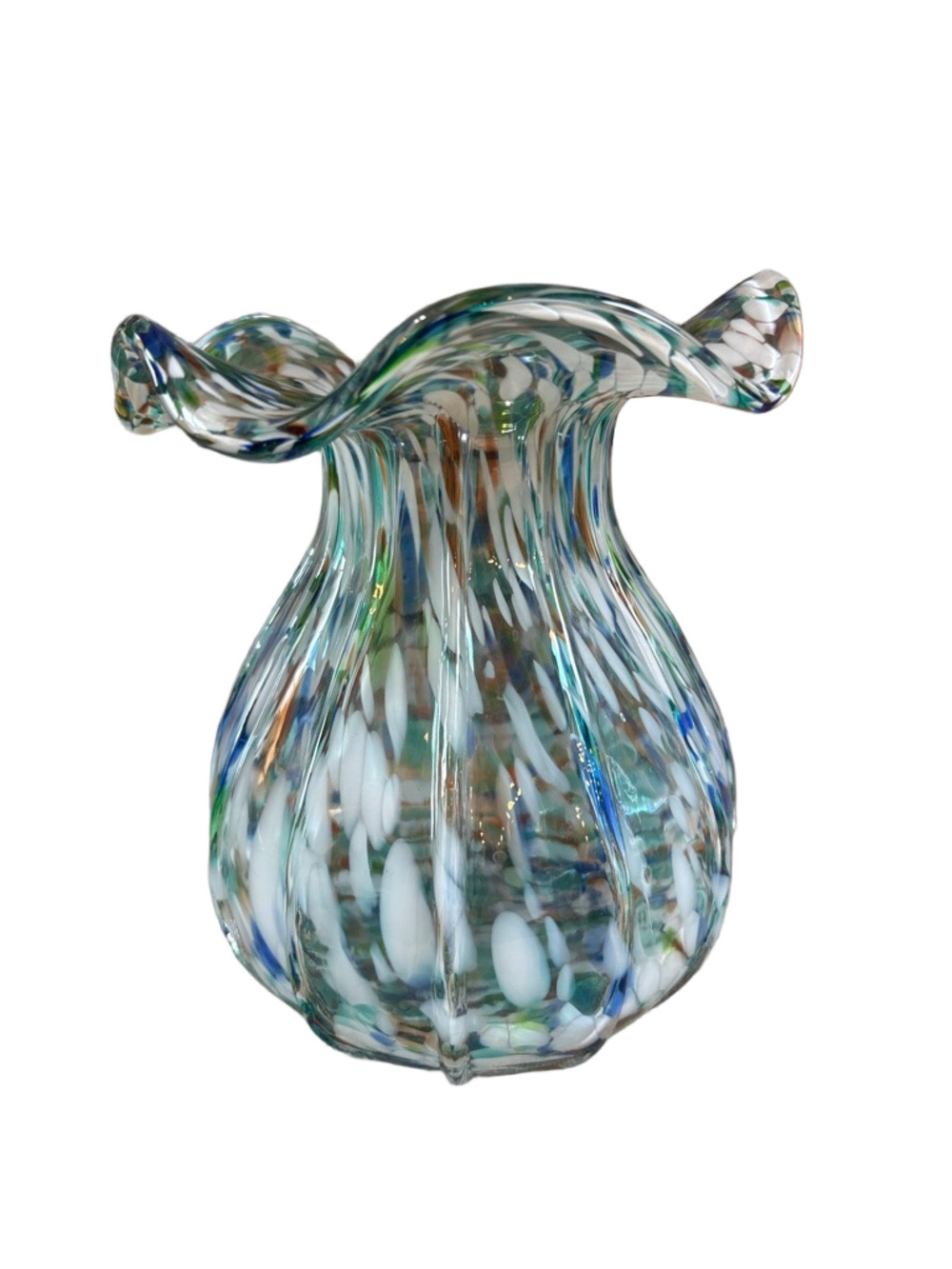 Confetti blown glass vase